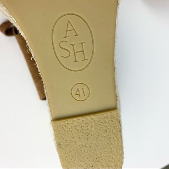 Ash Patty Suede Lace Up Espadrille Wedge Ankle Strap Cutouts Brown Size 41 - Picture 7 of 12